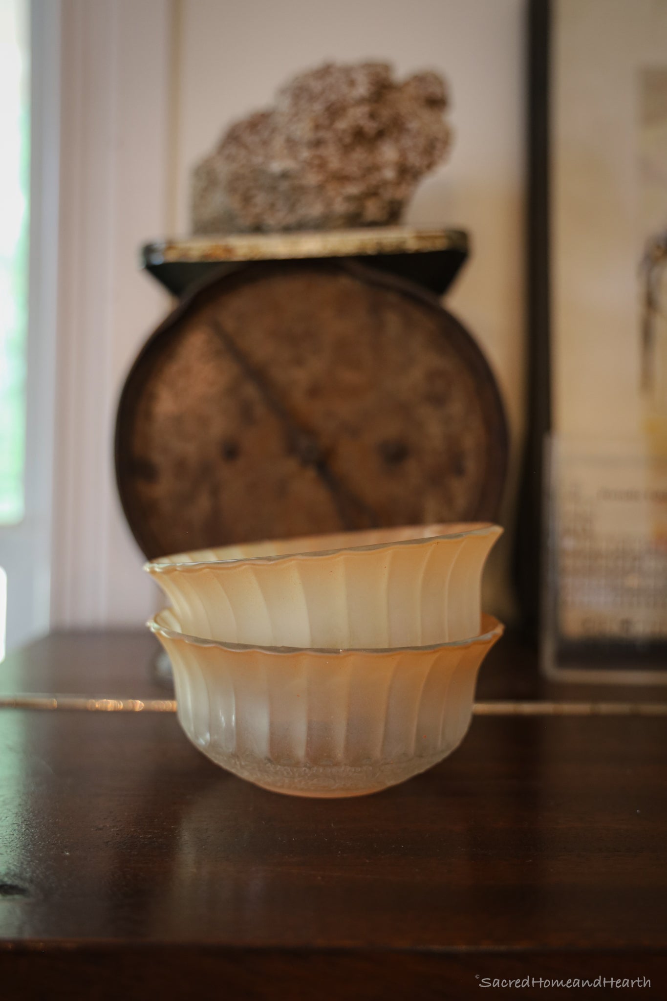 Rose Glass Bowls (set of 2)