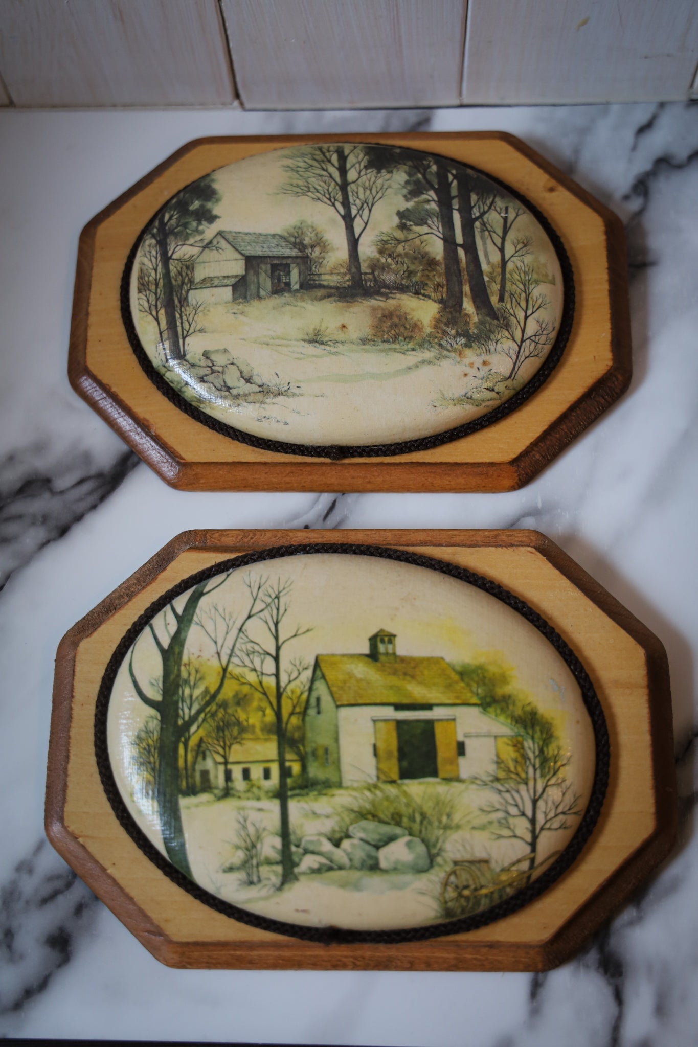 Winter Scenes on wooden plaques