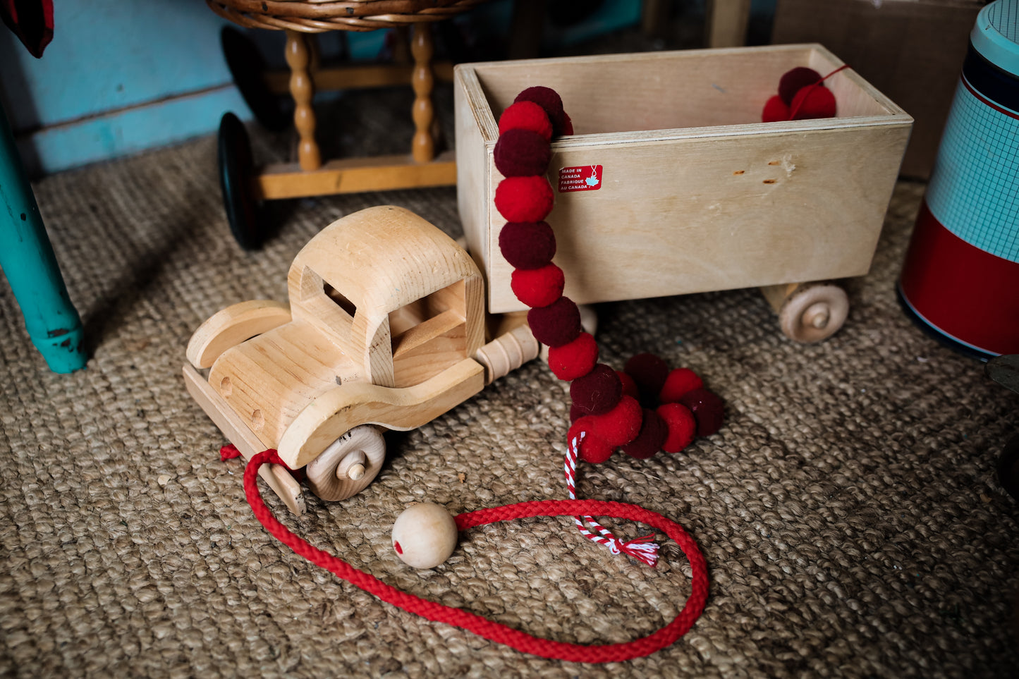 Wooden Pull Truck