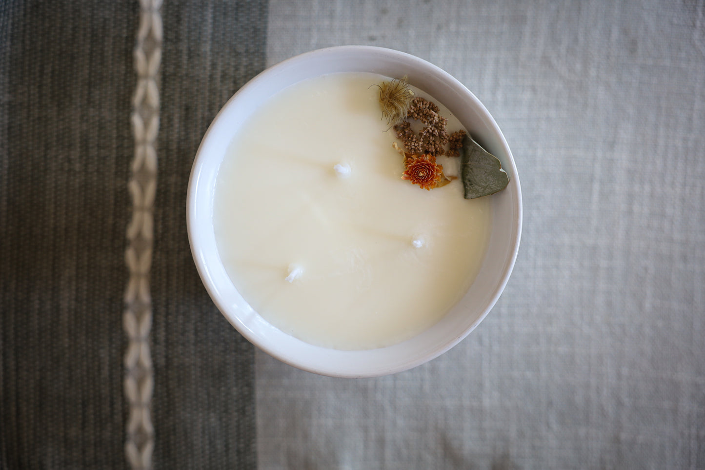 Rosemary & Eucalyptus Candle in Stoneware bowl