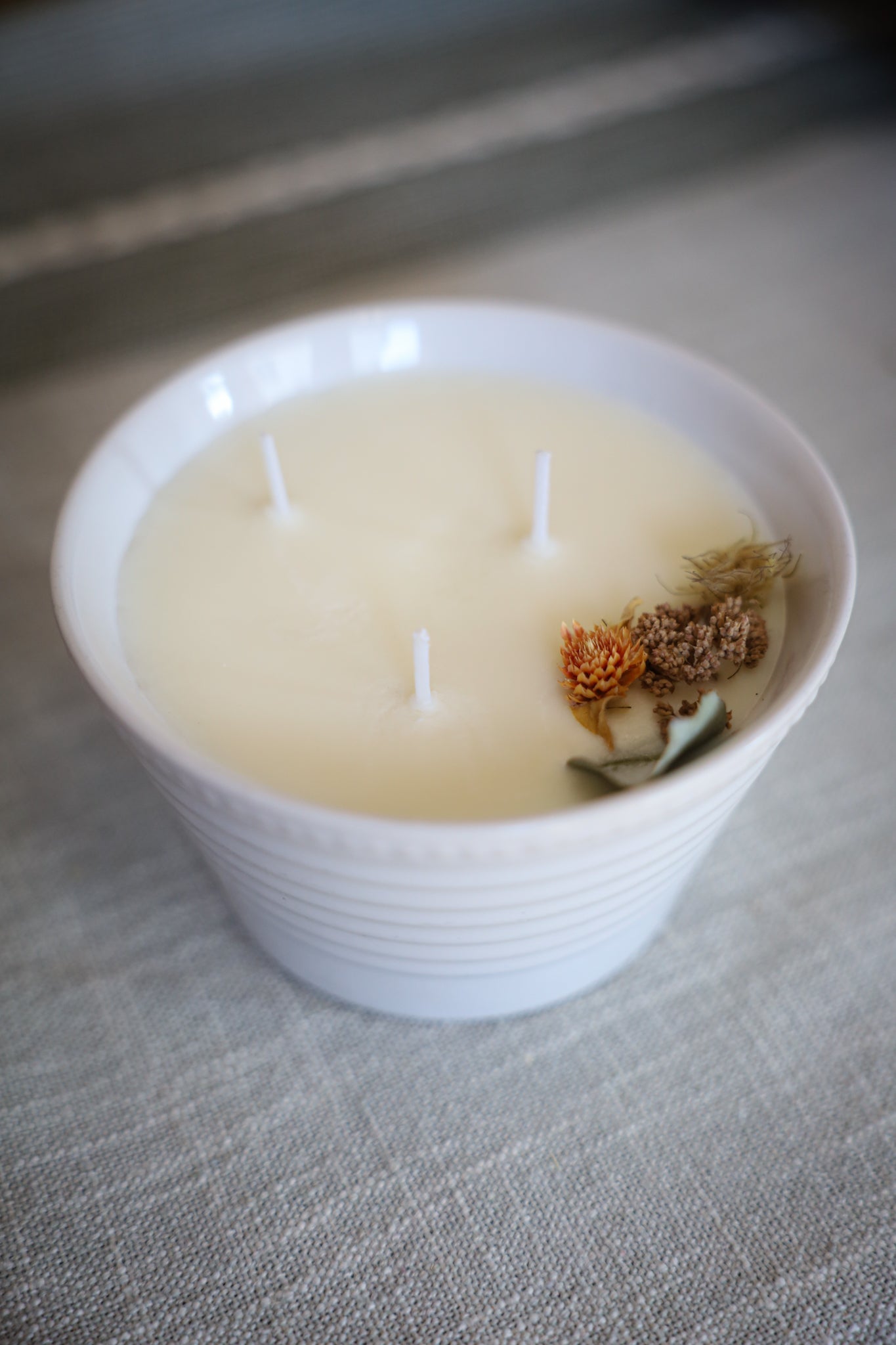 Rosemary & Eucalyptus Candle in Stoneware bowl
