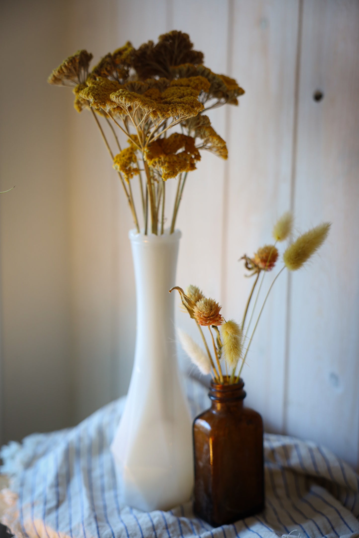 White Milk Glass Vase