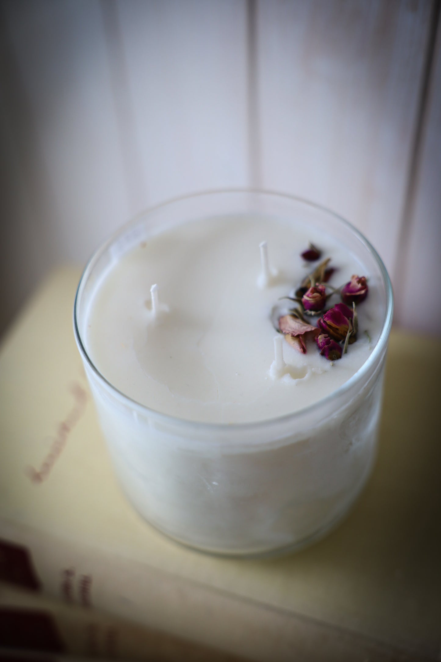 Rose Soy Wax Candle(3 wicks)