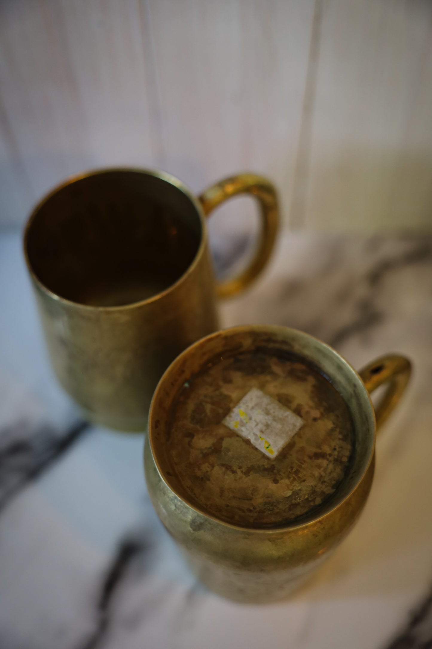 Vintage Brass Moscow Mule Mugs – Set of 2