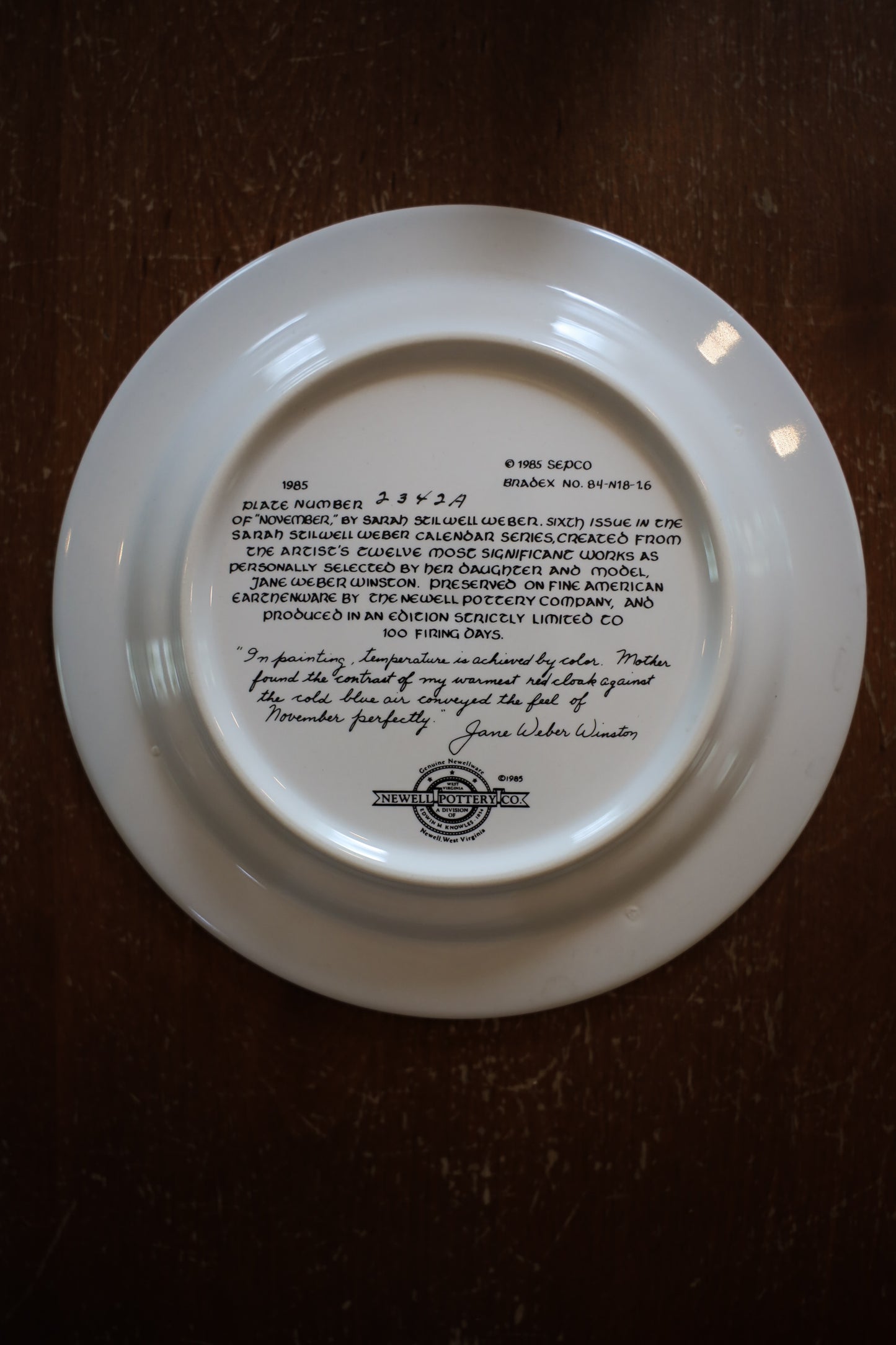 Vintage Four Seasons Collector Plate Display with Brass Wall Rack | Sarah Stilwell Weber Collection