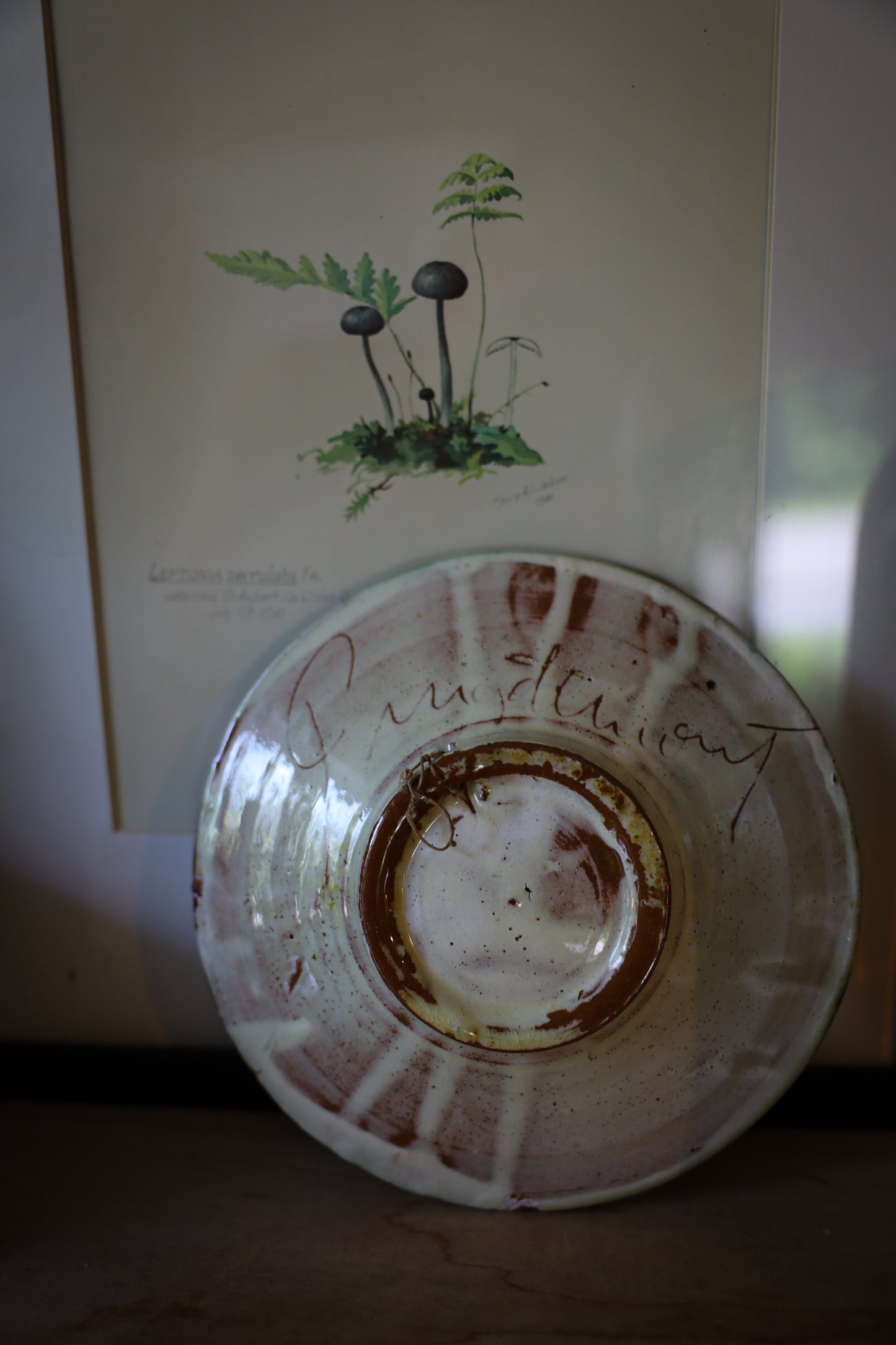 Hand-Painted Pottery Fish Plate