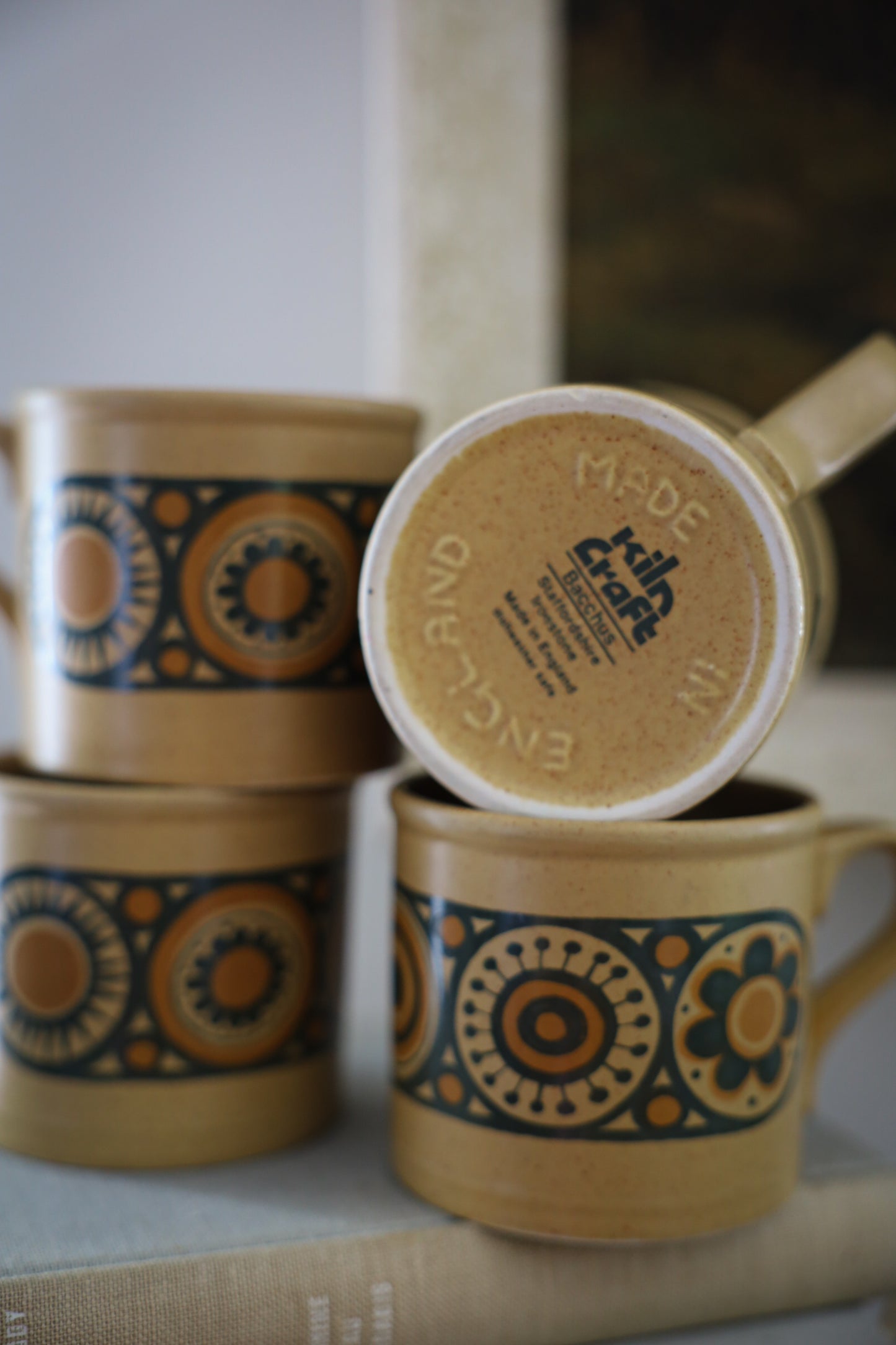 Set of Four Kiln Craft Mugs