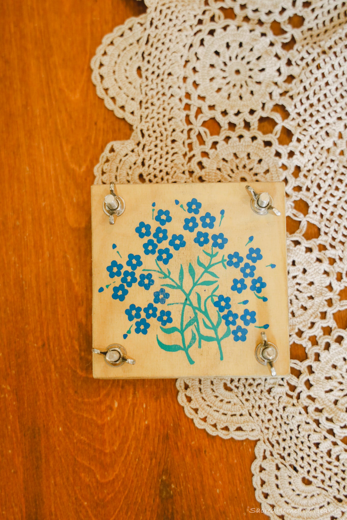 Small wooden Flower press