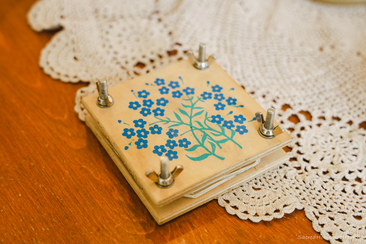 Small wooden Flower press