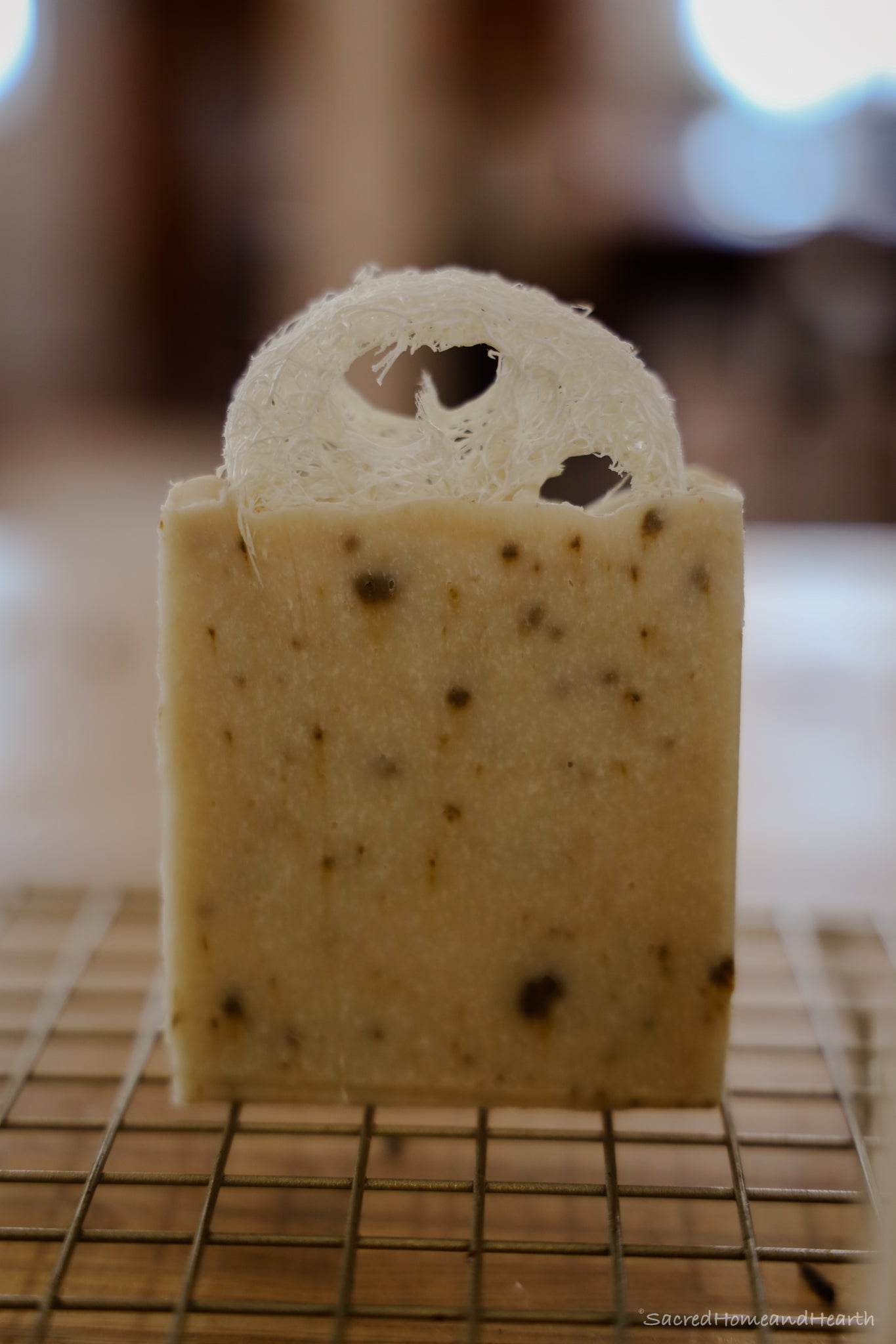 Patchouli, Lavender and Orange Soap Bar with Loofah