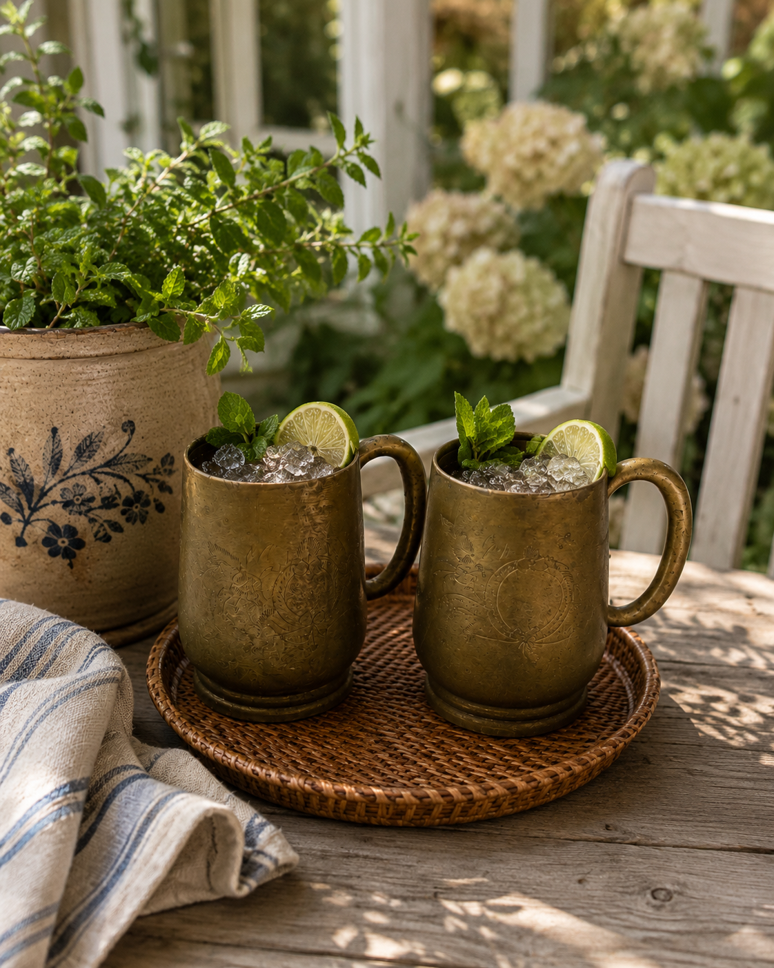 Vintage Brass Moscow Mule Mugs – Set of 2
