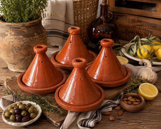 Set of Four Terracotta Tagines