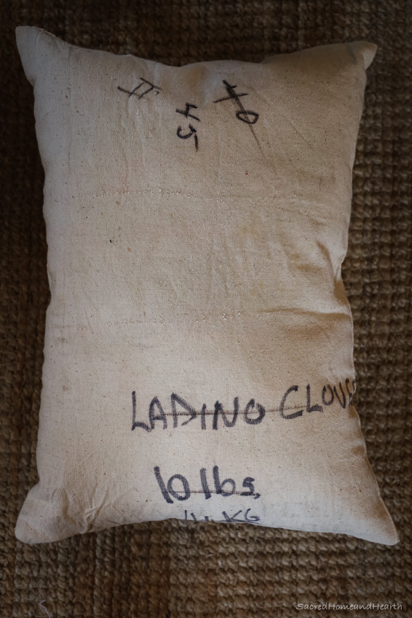 "Ladino" Authentic Vintage Grain Sack Cushion