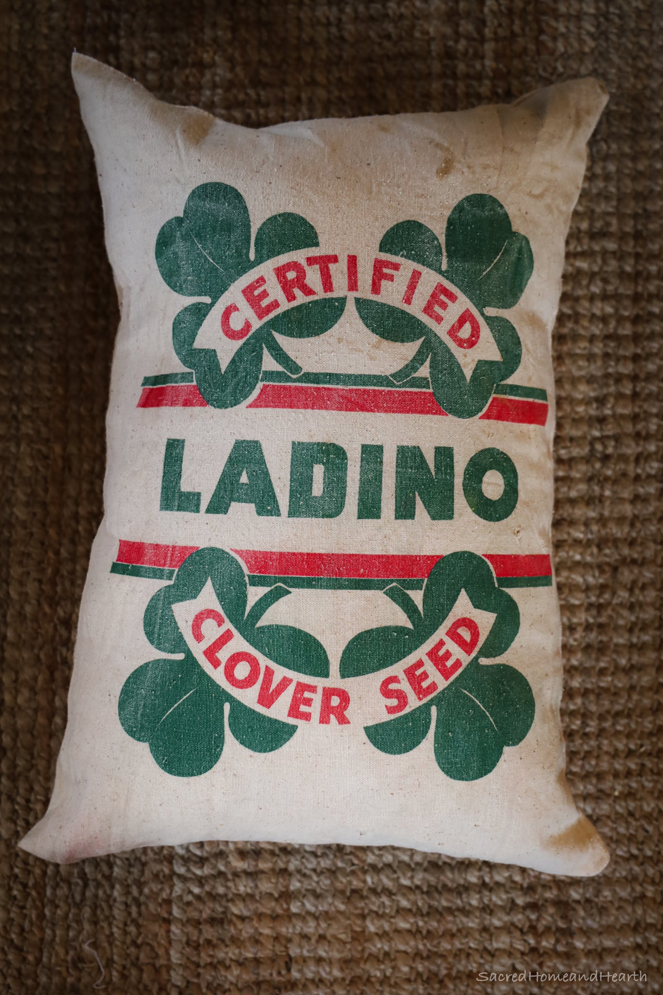 "Ladino" Authentic Vintage Grain Sack Cushion