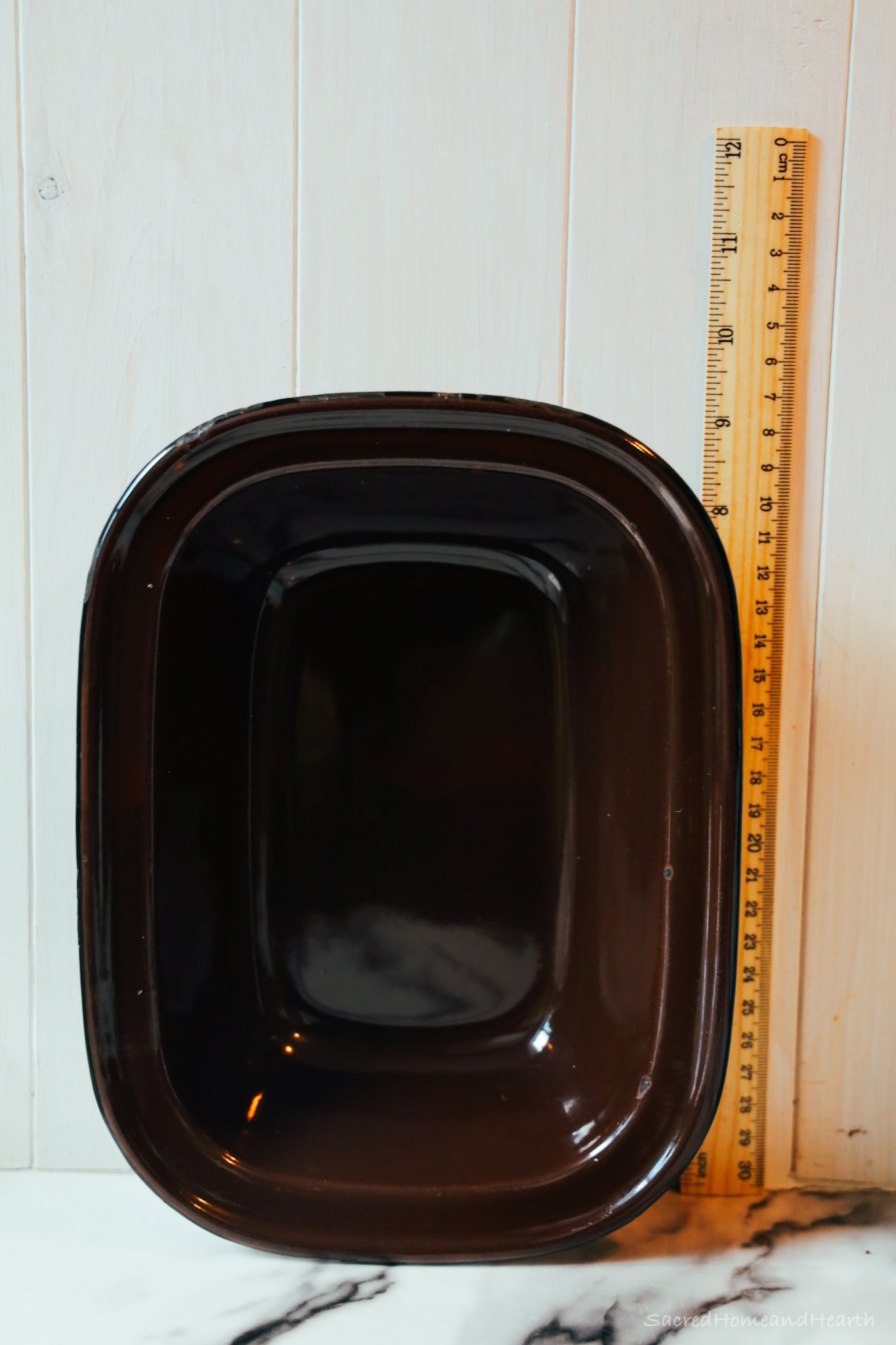 Medium Brown Enamel Platter