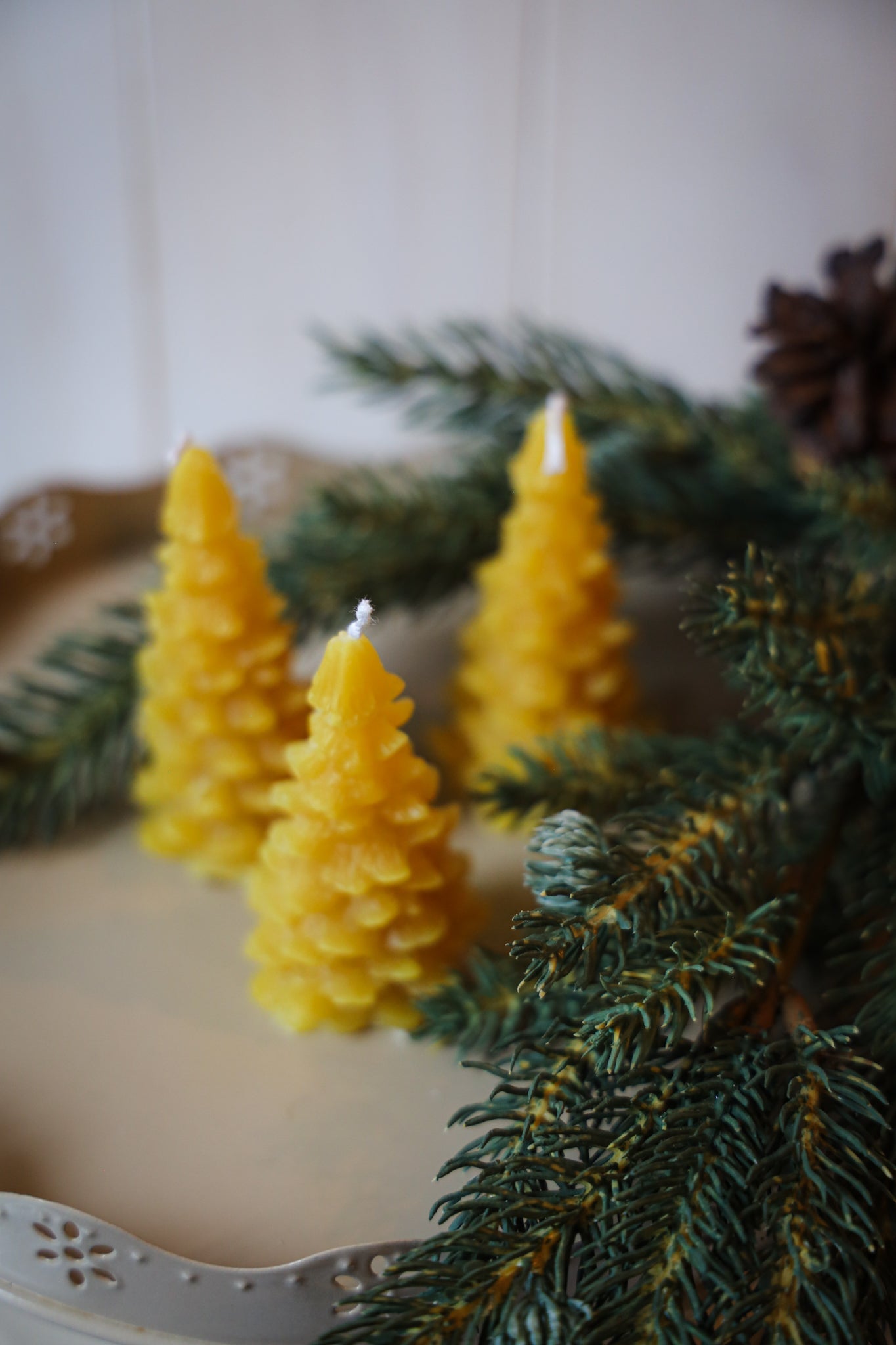 Mini Tree Beeswax Candle