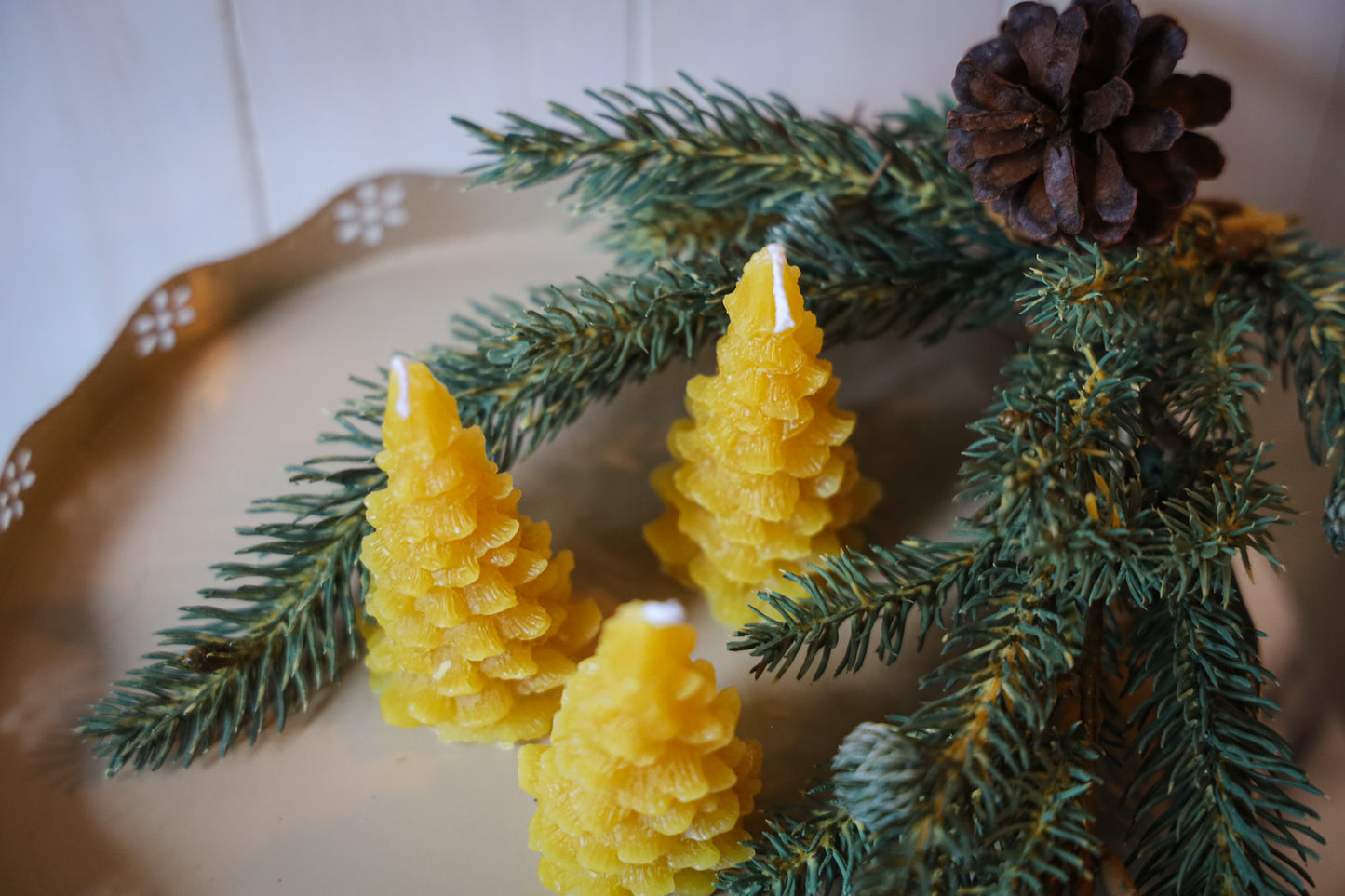 Mini Tree Beeswax Candle