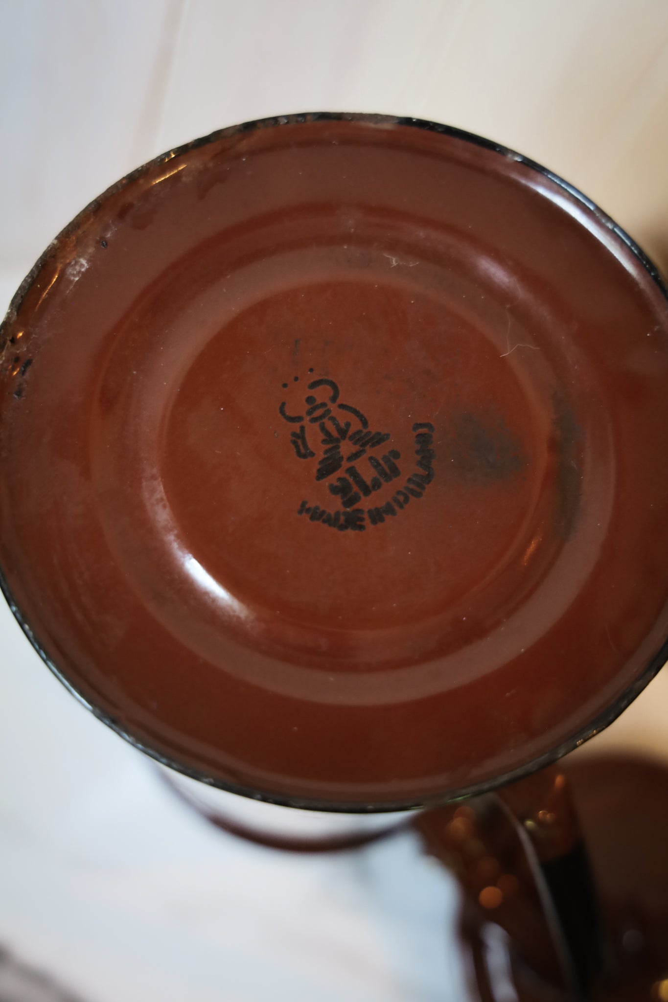 Brown Enamel Teapot