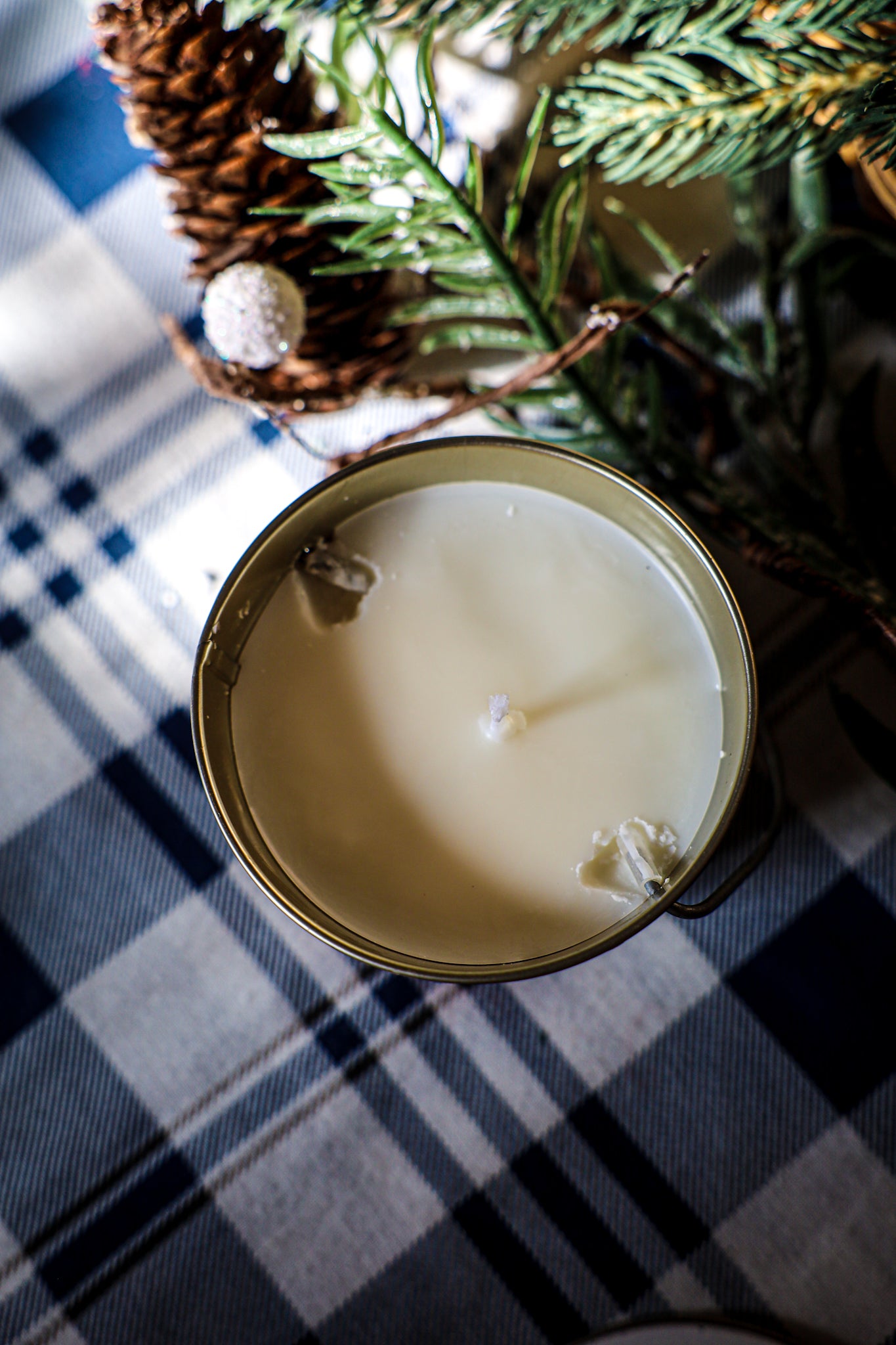 Pine Scented Candle in Tin Can(Teddy Bear)