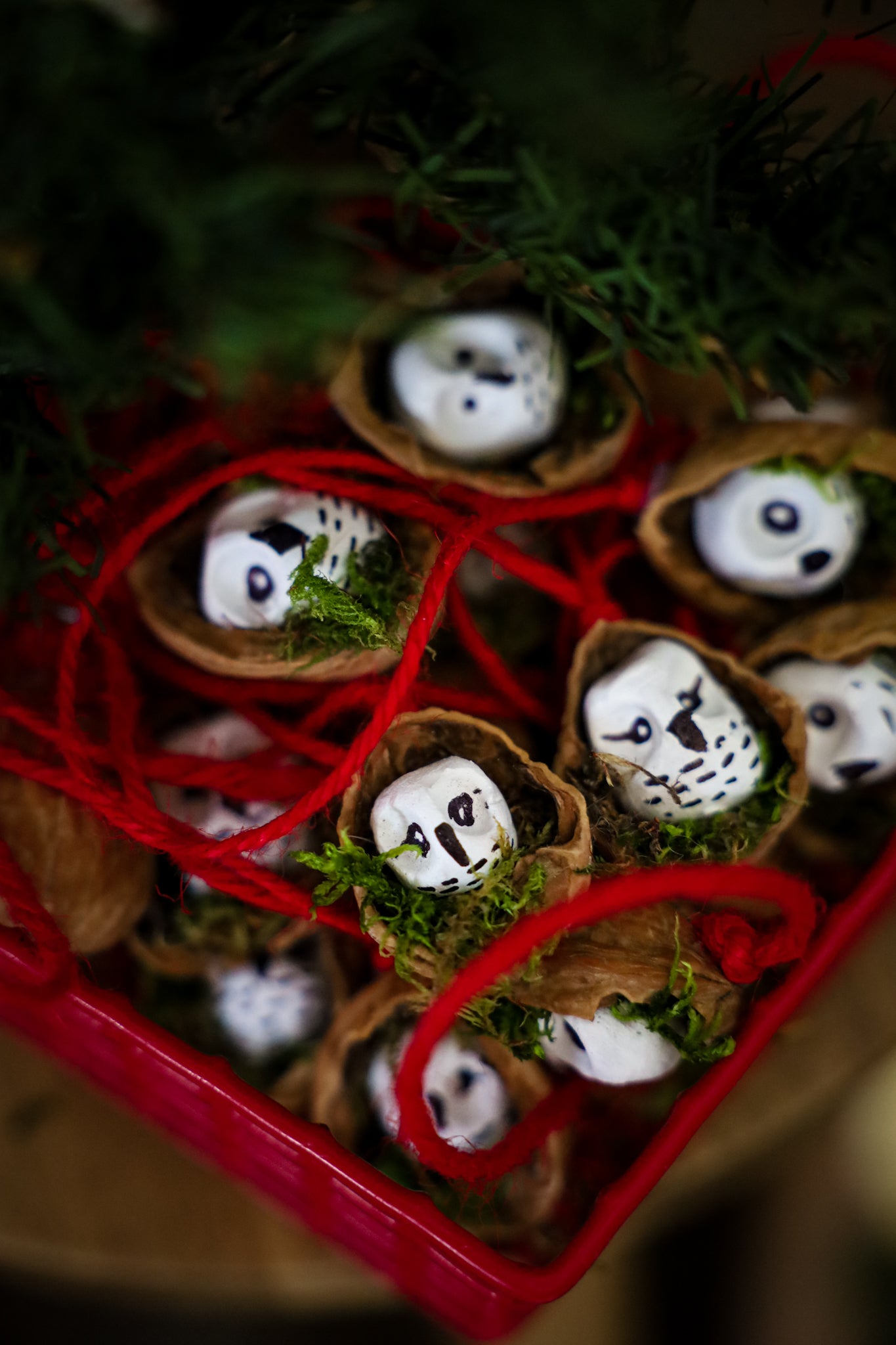 Clay Owl in Nutshell(set of 5)