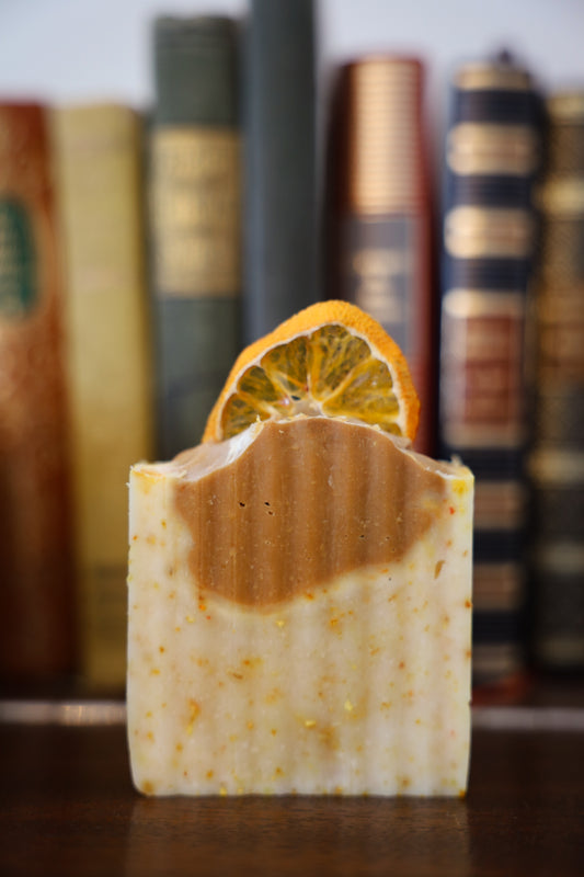 Orange and Cinnamon Swirl Soap Bar