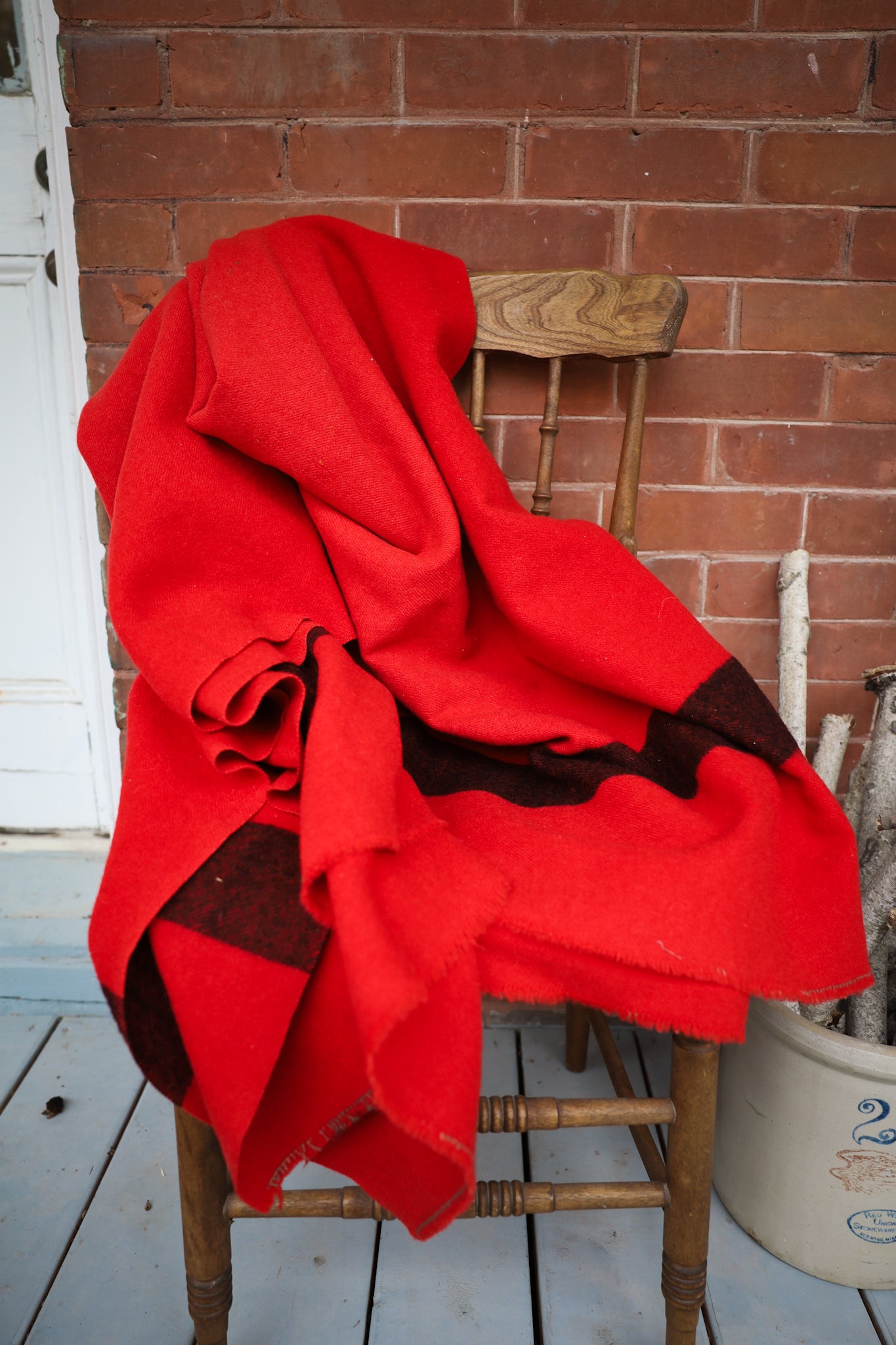 Vintage Red Wool Blanket
