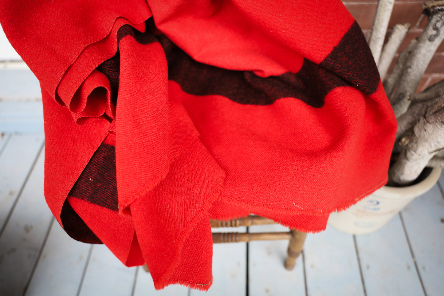 Vintage Red Wool Blanket