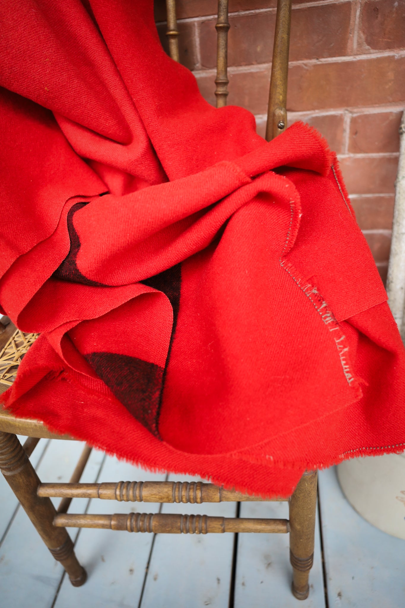 Vintage Red Wool Blanket