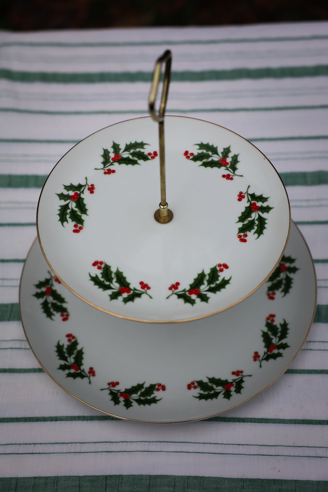 Two-tiered Christmas stand