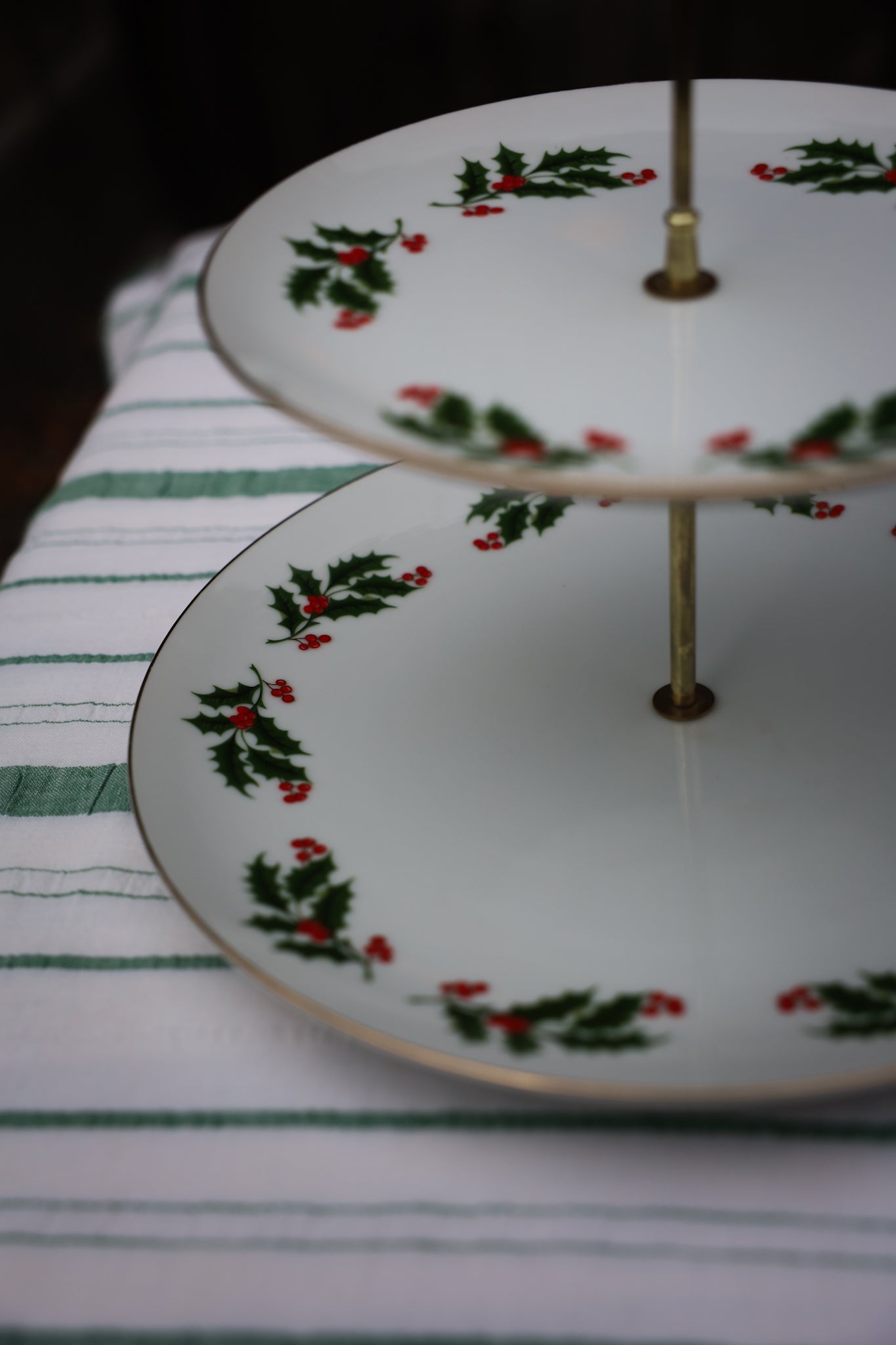 Two-tiered Christmas stand