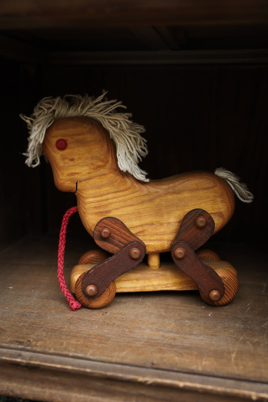 Wooden Horse pull toy