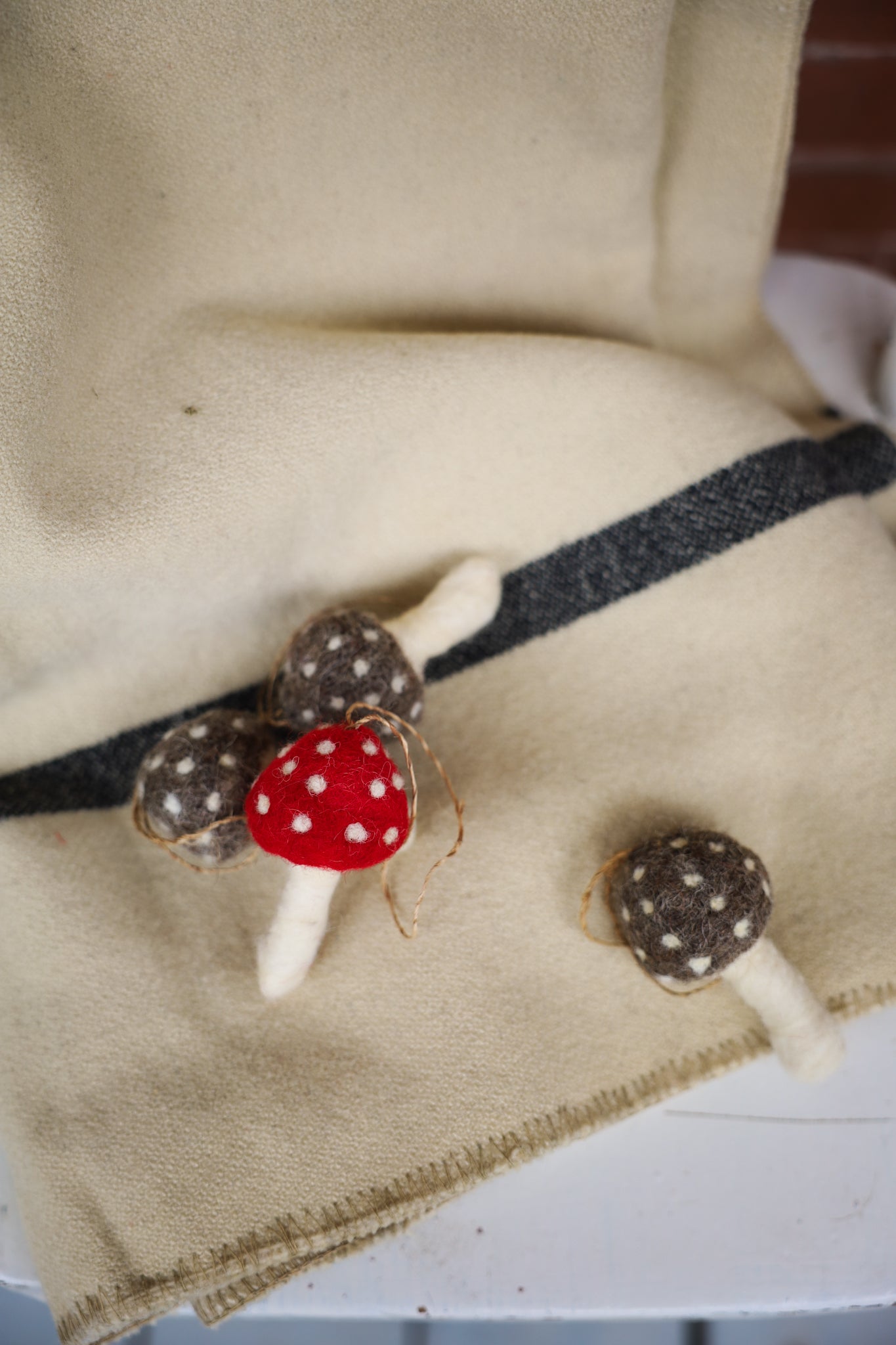 Wool Mushroom Ornament