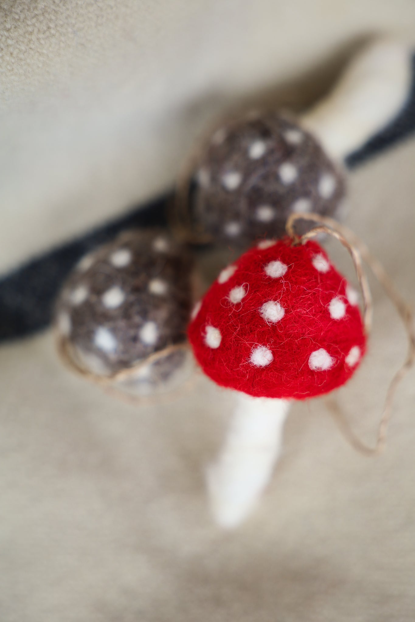 Wool Mushroom Ornament