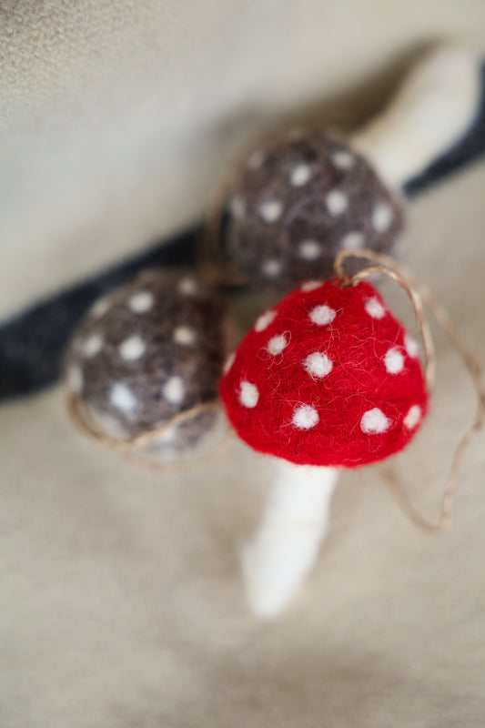 Wool Mushroom Ornament