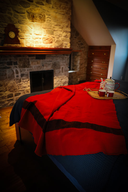 Vintage Red Wool Blanket