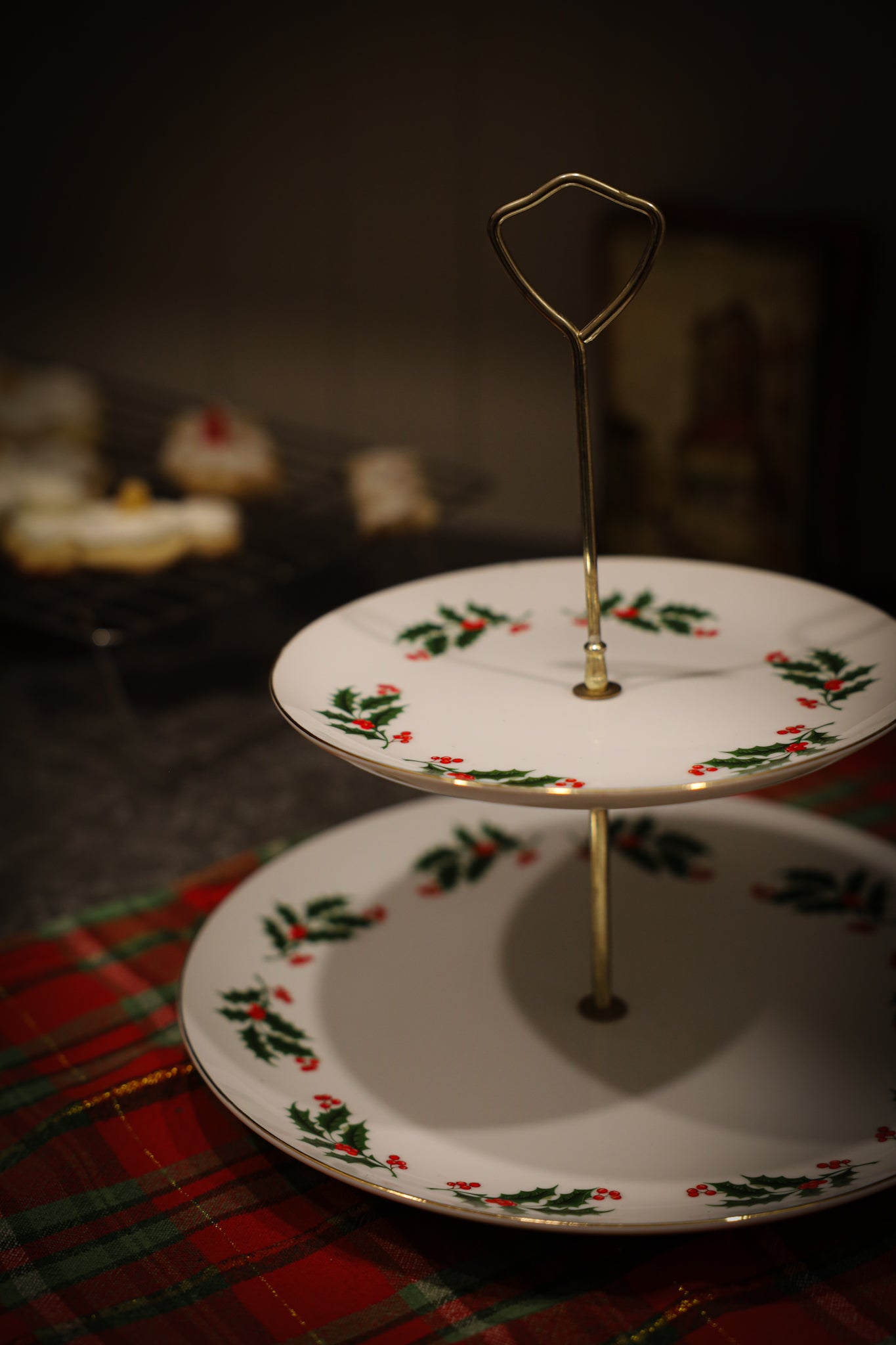 Two-tiered Christmas stand