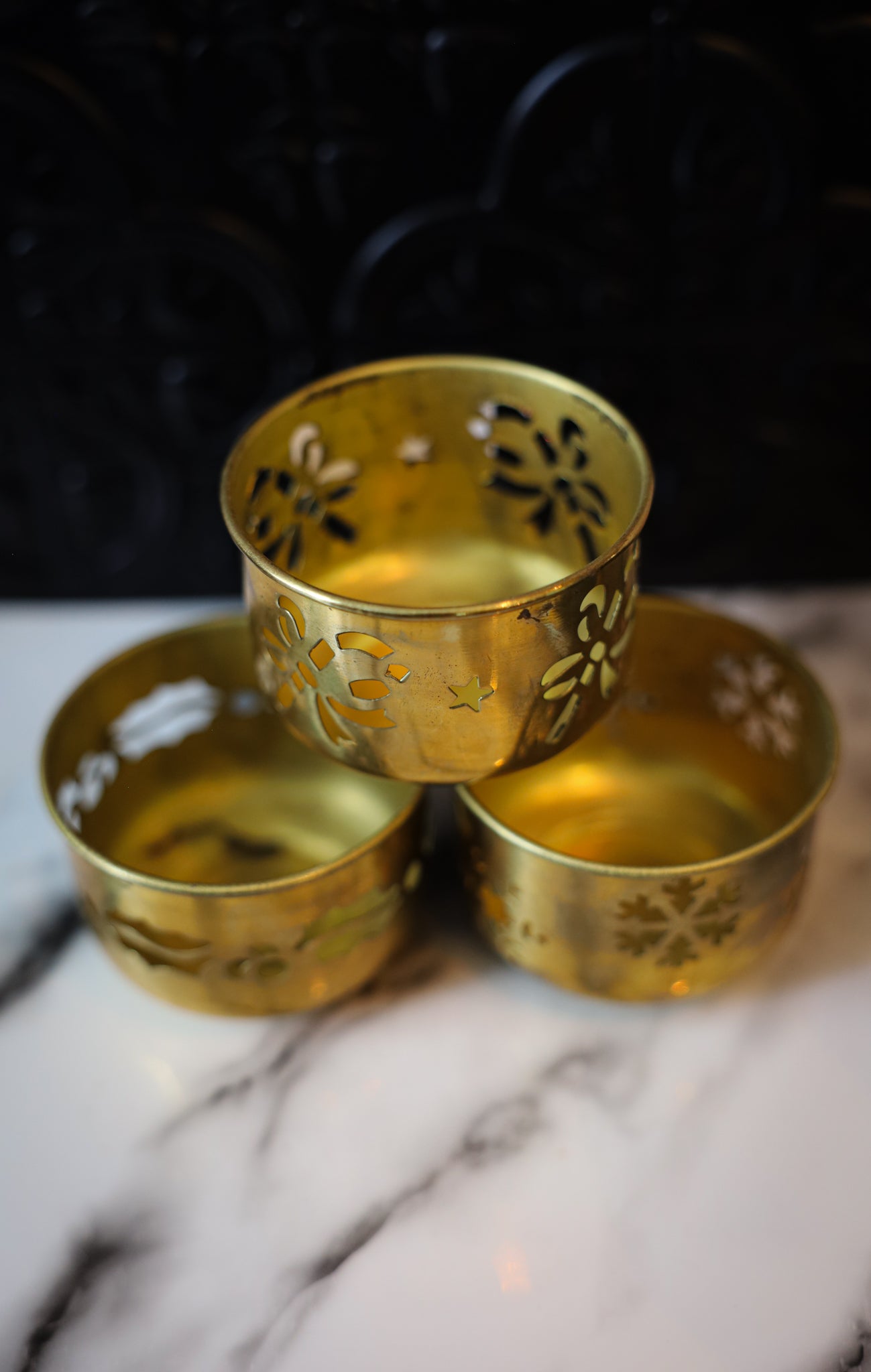 Brass Votives(set of 3)