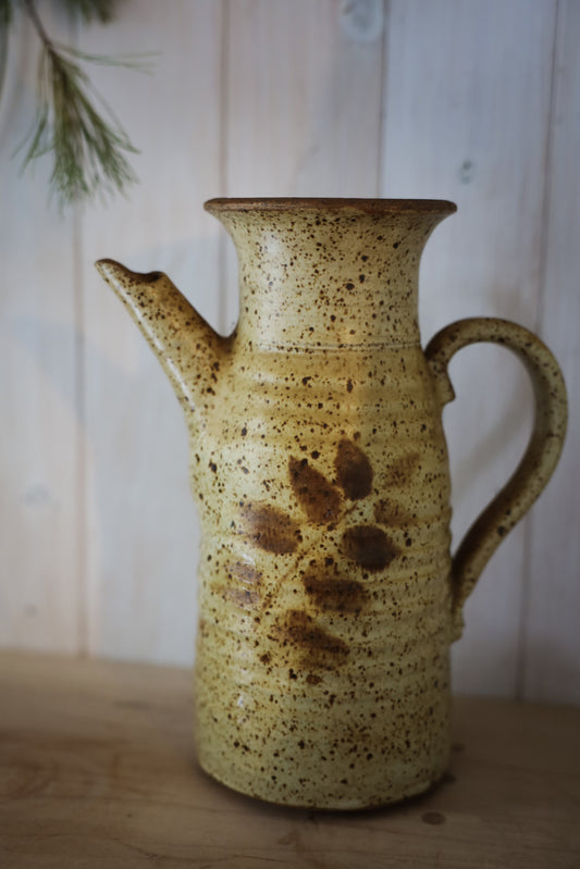 Beige Pottery Pitcher