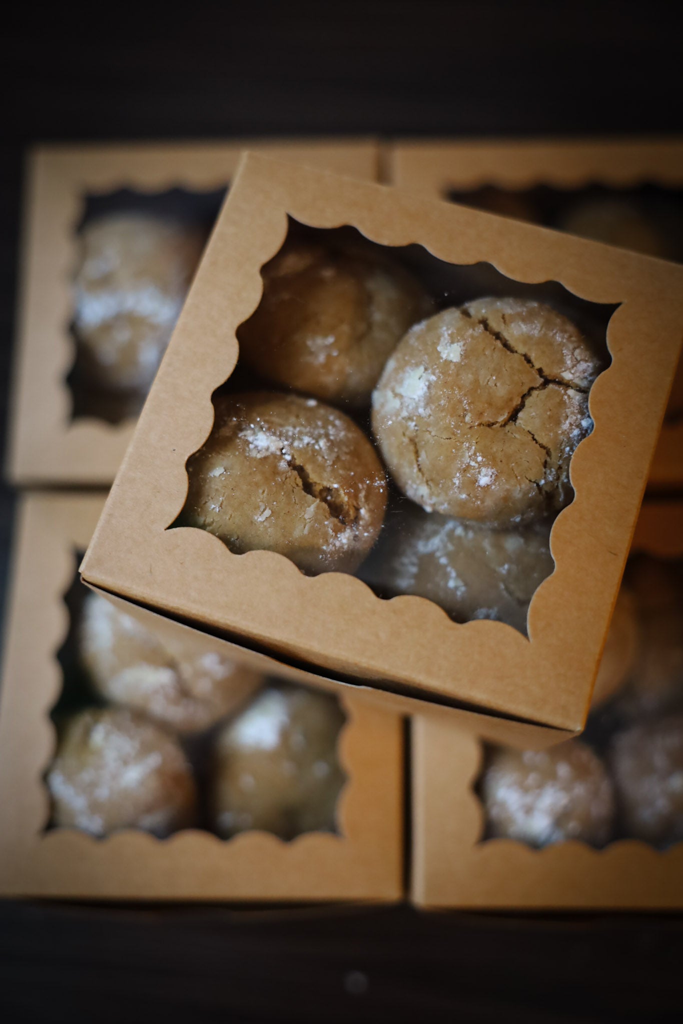 Sourdough Gingerbread Crinkle Cookies