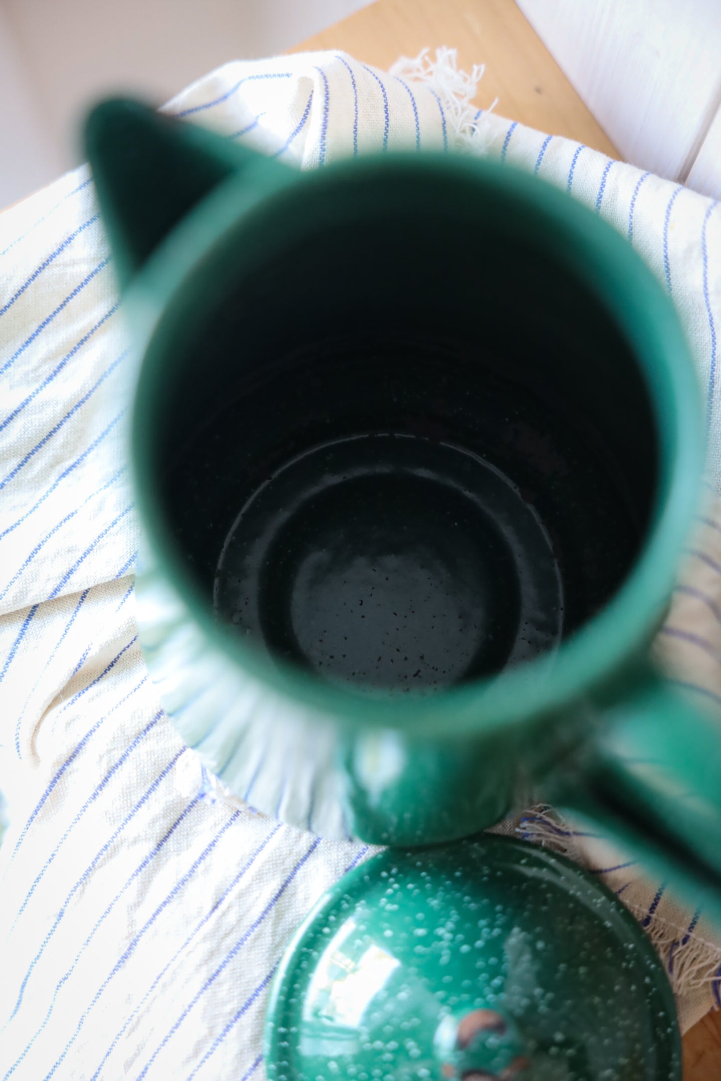 Green Enamel Teapot