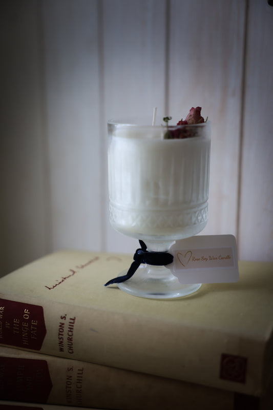 Rose Soy Wax Candle(vintage style)