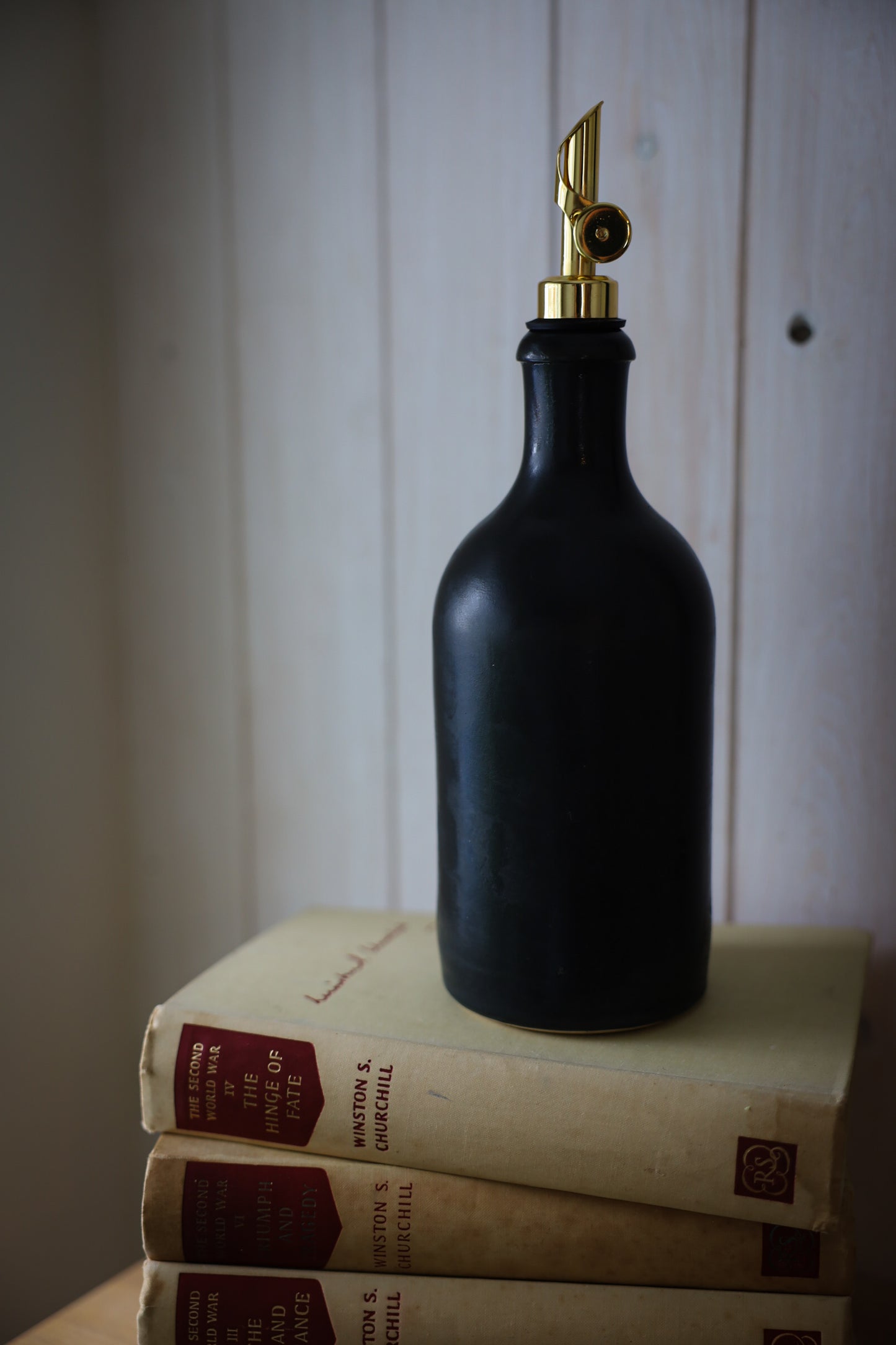 Black Ceramic oil Bottle