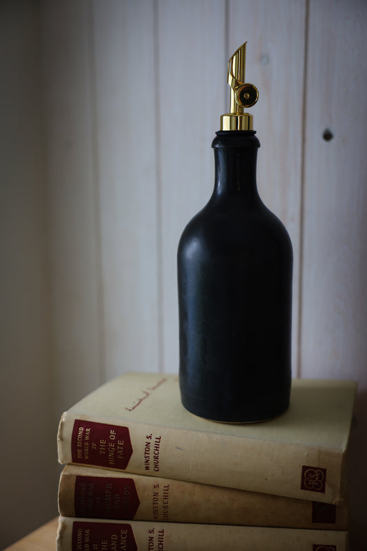 Black Ceramic oil Bottle