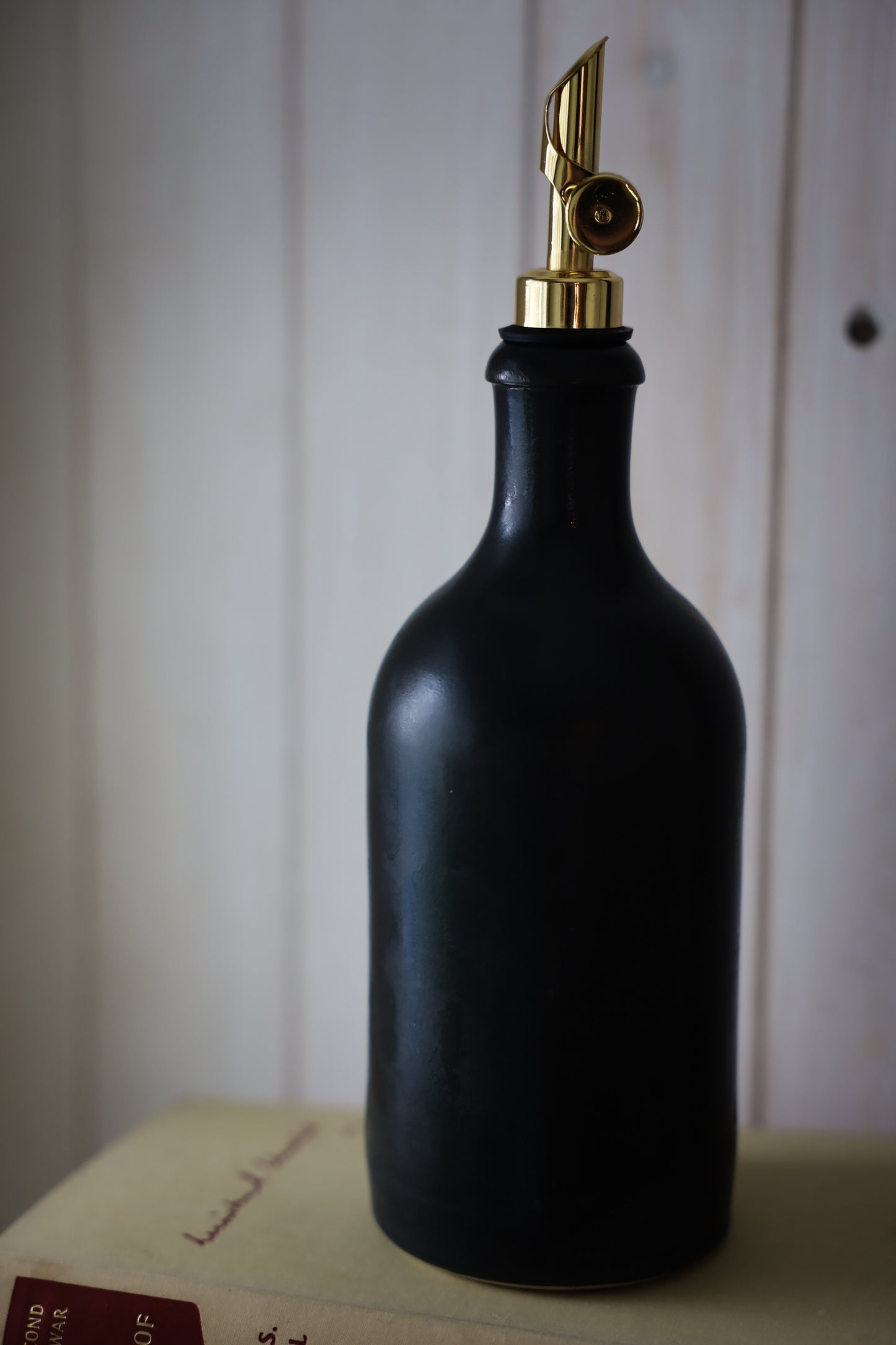 Black Ceramic oil Bottle