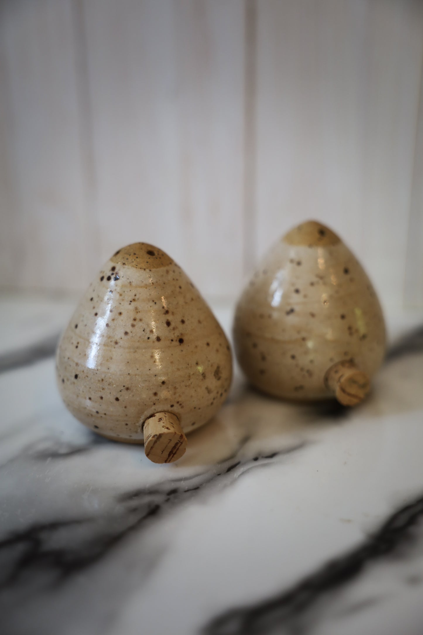 Speckled Ceramic Salt & Pepper Shakers