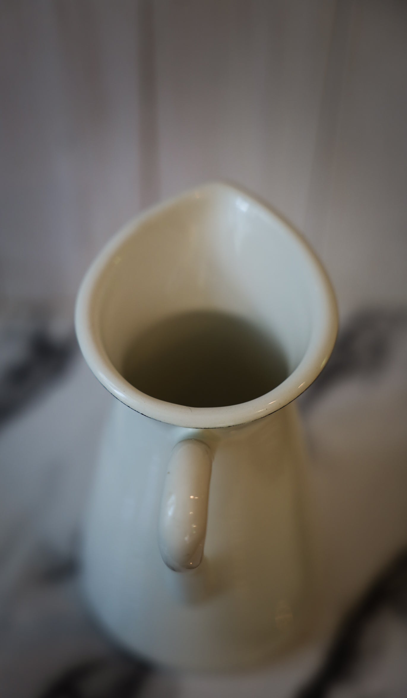 White Enamel IKEA Pitcher