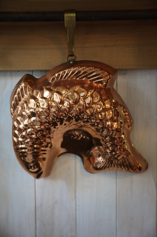 Vintage Copper-Tone Fish Mold
