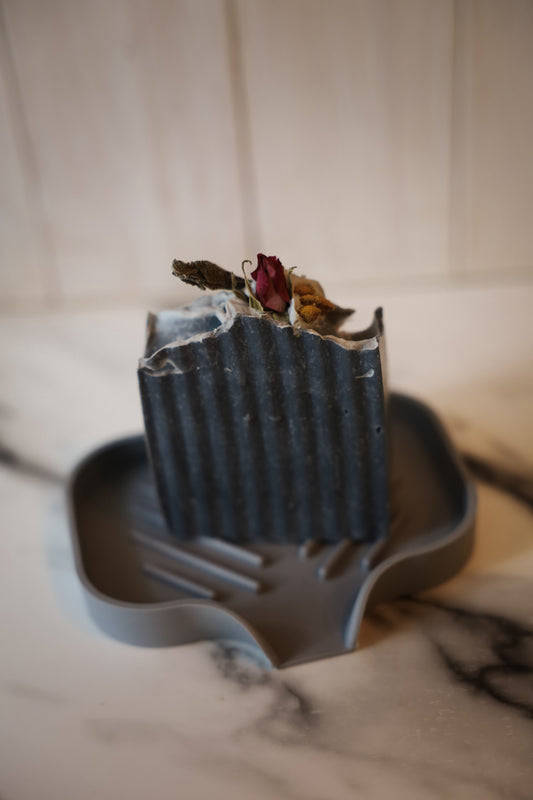 Grey Rubber Soap Tray