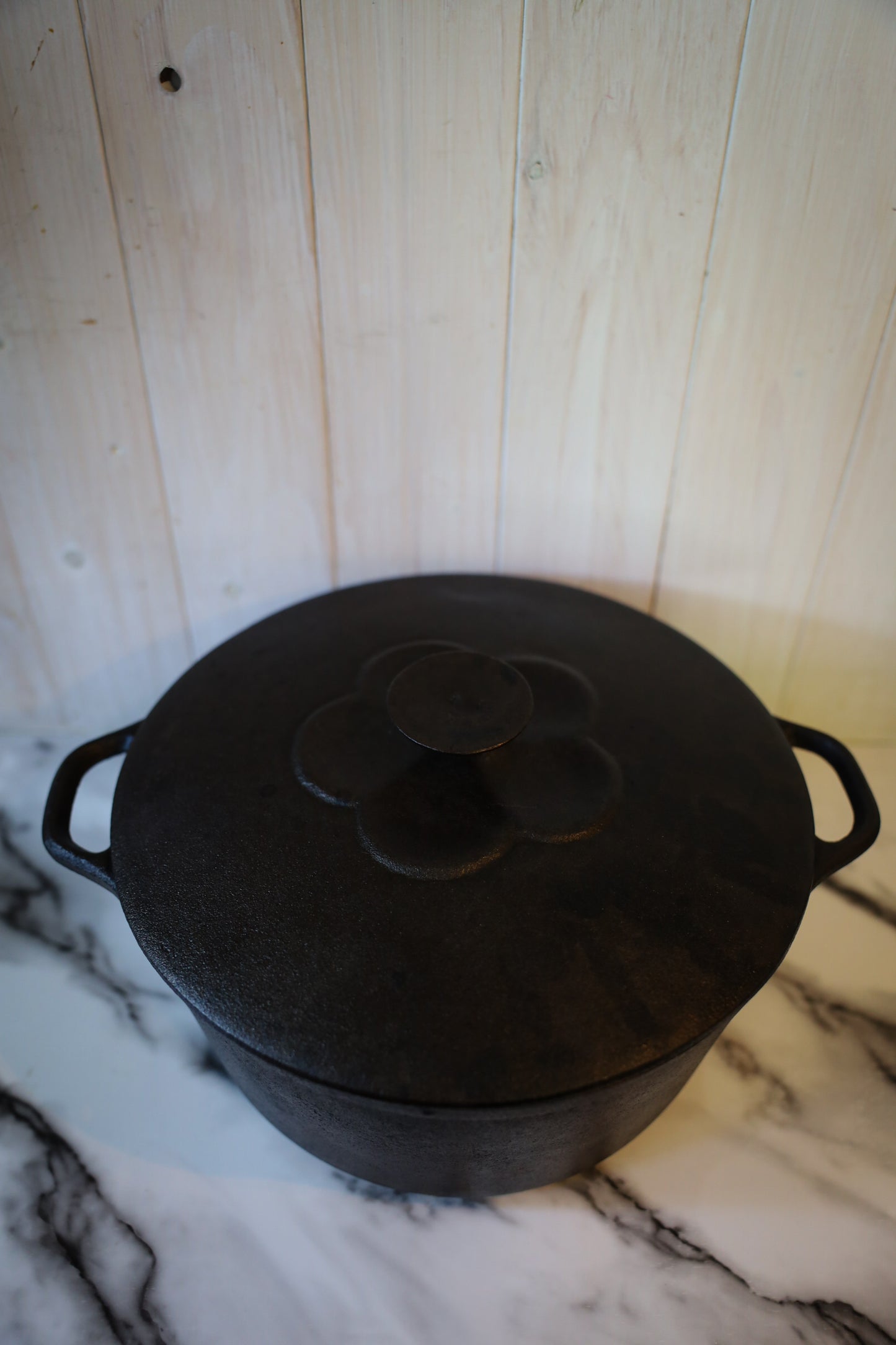 Vintage Cast Iron Dutch Oven with Lid