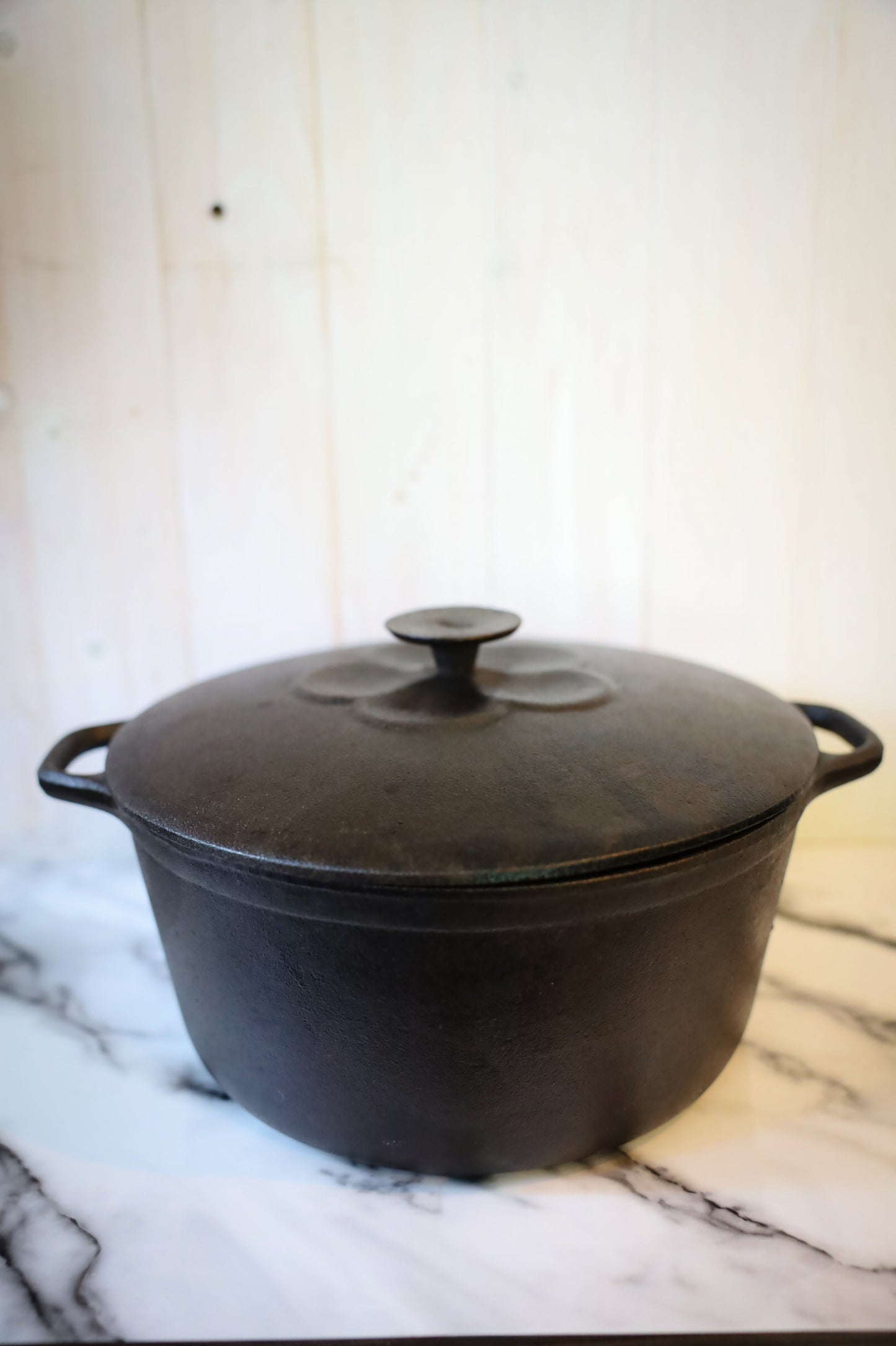 Vintage Cast Iron Dutch Oven with Lid